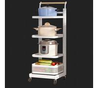 Support extensible pour poêle de cuisine - Étagère pour micro-ondes, 4 planches et 2 paniers, organisateur de casseroles peu encombrant pour comptoir de cuisine