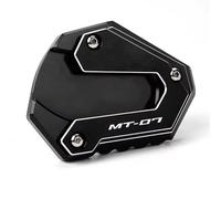 Support Extension Coussinet De Béquille Latérale Pour Moto Pour Yamaha MT-07 MT07 MT 07 2014-2025 Rallonge Moto Latérale Support Béquille(Noir)