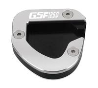 Support Extension Patin De Béquille Latérale Pour Moto Pour Suzuki Pour Bandit GSF1250S GSF 1250S 2007-2016 Rallonge Moto Latérale Support Béquille(Argent 2)