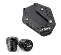 Support Extension Plaque De Béquille Latérale Pour Moto Pour Yamaha Pour Diversion XJ6F XJ-6F XJ 6F 2009-2015 Extension, Bouchon Valve Moto Latérale Support Béquille(Noir 1)