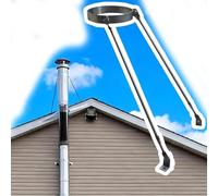 Support extérieur de tuyau poêle à bois 12 "10" 8 "6" 5.4 "4.3", attelle fixation Tube Drainage avec vis, Clip suspendu(DIA- 180MM(7.1"))