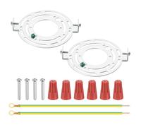 Support Fixation Plafonnier SOURCING MAP 2 Kits 115mm Universel Barre Transversale Lumière Ronde avec Plaque Vis pour Luminaire Mur