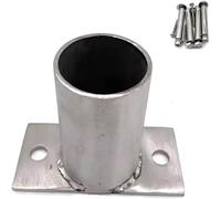 Support/Fixation poteau Ancres De Base Pour Poteaux De Clôture, Terrasse, Véranda, Rampe Et Support De Pergola, Support Pour Poteau Délimitateur Rond, Kit De Clôture En Bois À Monter(Dia 25mm)