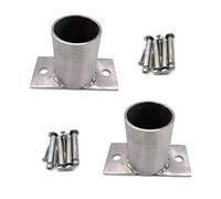 Support/Fixation poteau Ancres pour Poteaux de Terrasse avec Kit de Vis - Support de Réparation pour Clôture à Fixation Béton - Supports Lourds pour Poteaux en Bois - Base à Bride(Dia 35mm)