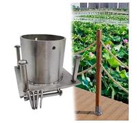 Support/Fixation poteau Base De Poteau Ronde En Métal Et Béton, Kit D'ancrage Pour Poteau En Bois Avec Boulons Et Vis, Support De Poteau De Clôture Pour Balustrade De Terrasse(Dia 140mm)
