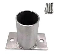 Support/Fixation poteau Base De Poteau Ronde En Métal Et Béton, Kit D'ancrage Pour Poteau En Bois Avec Boulons Et Vis, Support De Poteau De Clôture Pour Balustrade De Terrasse(Dia 40mm)