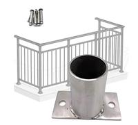 Support / Fixation Poteau Pied De Poteau Pour Tube Rond - Socle Rond De Plancher - Base De Poteau Instantanée - Cache-Bases Pour Poteaux Légers (Dia 25mm) - Installation Facile & Durable