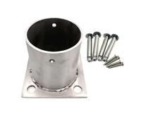 Support/Fixation poteau Support De Poteau Ronde En Acier Inoxydable 304, Ancrage Pour Sol Béton/Bois Extérieur, Kit De Support DIY Pour Boîte Aux Lettres, Pergola, Terrasse, Garde-Corps(Dia 60mm)