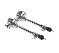 Support fixe de pied de grosse caisse, alliage de Zinc, argent, 11,0x3,0x2,3 pouces, 2 pièces, antirouille, Stable et réglable, pour pièces de rechange de batterie Jazz
