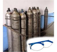 Support fixe mur de réservoir d'hydrogène, Support de réservoir d'oxygène, support de bouteille de gaz avec chaîne, acier, plusieurs tailles