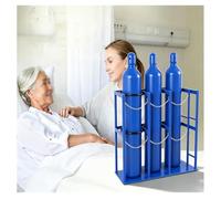 Support Fixe Pour Bouteille D'azote (laboratoire/usine) Avec Chaîne De | Support De Rangement Pour Bouteilles De Soudage (oxygène/acétylène) - Divers Modèles Disponibles(110x30x80 cm)