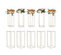 VEVOR Support de fleurs 80 cm Métal doré Présentoir géométrique acrylique 10 pcs Mariage