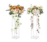 Support Fleur Mariage - VEVOR - 2PCS Support de Fleurs Mariage Centre de Table Mariage en Acrylique 80 cm