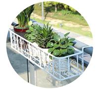 Support Fleurs Simple Balustrade De Balcon Support Rangement Suspendu Extérieur Support Pot Fleurs Garde-Corps Rebord Fenêtre Belle Étagère D'organisation Pot Fleur Arrangement (Color : Blanc, S : 9
