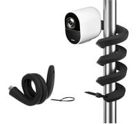 Support flexible rotatif pour Arlo Pro 4 Pro 3 Pro 2 Eufycam 2c Eufycam 1 et 2 Arlo Ultra 4k Ultra 2 Arlo Baby Monitor et Arlo Go Indoor Camera (noir 2p)