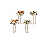 Support floral de mariage lot de 4 hauteur 60 cm centre de table métal doré pour réception et décoration de fête