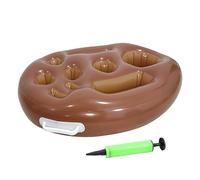 Support flottant pour boissons avec 9 trous, organisateur de pompe et plateau pliable pour plage, piscine, spa, pique-nique, terrasse