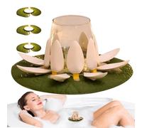 Support flottant pour verre à vin de salle de bain en forme de nénuphar flottant, stable et sûr, multifonctionnel, résistant à l'eau, 22 x 3,5 cm, 10 cm, pour vin, boissons