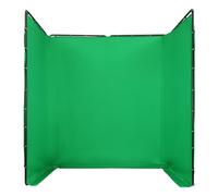 Support Fond, Écran Vert Studio Photo, Support Toile Photographique Pliable en Métal 4x2,4m, Kit Complet avec Fond Vert Anti-Pli, Structure Réglable pour YouTube Streaming Portrait Vidéo Professionnel
