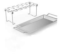 Support for cuisses de poulet for gril, grilles en acier inoxydable for rôtissoire, four, barbecue au charbon de bois, accessoires for barbecue(12Slots)