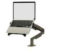 Support for Double écran, Support for Ordinateur Portable, télescopique Rotatif avec Plateau, réglage en Hauteur et rehausseur