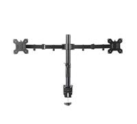 Support for écran d'ordinateur, Double Bras, Double tête, Pince à Double écran, perforé, for Bureau, Levage Gratuit, Cintre Rotatif Universel