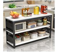 Support for micro-ondes avec armoire de rangement, étagère de boulangerie autonome, étagères de rangement ouvertes, armoire de garde-manger, étagère à épices verticale(C,120x50cm/47.24x19.69in)