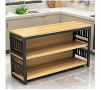 Support for micro-ondes avec armoire de rangement, étagère de boulangerie autonome, étagères de rangement ouvertes, armoire de garde-manger, étagère à épices verticale(A,110x40cm/43.31x15.75in)