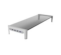 Support for Moniteur de Bureau et Ordinateur Portable, Barre d'espace, Support de Bureau antidérapant(UL Black)