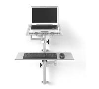 Support for Ordinateur Portable Réglable À Mouvement Complet - Bras Articulé Mural avec Plateau De Refroidissement Ventilé, Hauteur Et Angle Réglables, Peut Contenir 8 Kg(B)