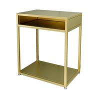 Support for terrarium à reptiles, support métallique for aquarium, rangement organisé, grande capacité, aucun assemblage requis(Gold,60x30cm/23.6x11.8in)