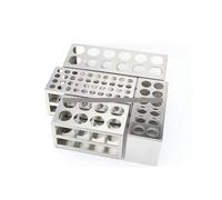Support for tubes à essai Support de Tube centrifuge en acier inoxydable, 1 pièce, support Test multifonctionnel taille trou 13/16/17/19/ 21/26/30/32mm(30mm 40holes Type-A)