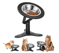 Support Gamelle Chat SuréLevée, 20.5*19.5*5cm Animaux de Compagnie Réglable Surélevé Bol Chat, Support Gamelle Chien Surelevee, Gamelles Surélevées de 3 Hauteurs Ajustables pour Chaton Petits Chiens