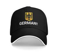 Support Germany Hat German Cap for Men Women I Stand with Germany Emblem Blason Casquette de baseball, Noir , Taille unique