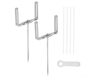 Support Gouttière Réglable Fer 2PCS Anti-Rouille | Fer massif, anti-corrosion, réglable 7.7-13cm, résiste vents violents, installation durable(S)