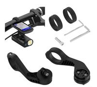 Support GPS de vélo pour Garmin pour Edge, Igpsport, Blackbird avec support de phare en ABS - Design compact pour le cyclisme, les trajets et les sports de plein air - Noir