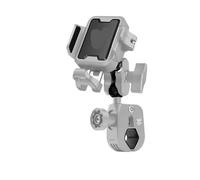 Support GPS Moto Support De Téléphone Amortisseur Chocs pour Moto Chargeur Type C Antivol Réglable Navigation À Dégagement Rapide(Uncharged - gray3)