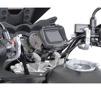 SW-Motech Support GPS antichoc pour guidon - Pour guidon Ø 28 mm. Vibrations amorties. Gris.