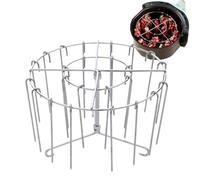 Support Gril pour Friteuse sans Huile, Grille Barbecue Verticale Inox, Grille Verticale Accessoire Multifonction Pour Bacon Poulet Barbecue