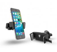 T'nB Support De Téléphone Mâchoire, Fixation Grille D’Aération, Orientable 360 degrés, Mode Portrait Et Paysage, Support Universel, Fermeture Automatique, Qualité Optimale, Compact, Robuste - Noir