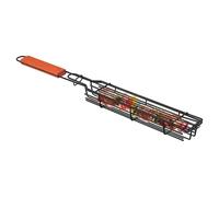 Support | Grille de serrage pour rôtir les aliments | Support pour barbecue - Pour camping, barbecue, fête en plein air, restaurant, cuisine, légumes, viande, steak et saucisses délicieusement