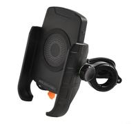 Support Guidon pour Vélo pour Charge Rapide 15W PC Acier Support | Charge pour fil 15W, verrouillage automatique E-key, 4 griffes de sécurité, matériau PC robuste