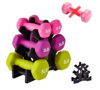 Support Haltères, 23x22.5x8.5cm Support de Poids Haltères à 3 Niveaux, Support de Stockage Haltères Entraînement de Force pour Entraînement de Gymnastique à Domicile