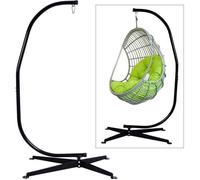 Support Hamac en Fer GOPLUS Charge Max 150kg pour Chaise Suspendue Intérieure et Jardin - Noir