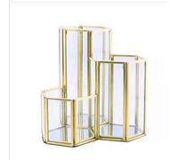 Support hexagonal à 3 tubes pour pinceaux de maquillage - Boîte de rangement transparente pour commode, comptoir, bureau