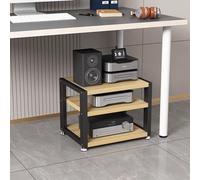 Support HiFi à 3 niveaux - Support en bois pour équipement audiovisuel, design moderne pour le rangement et l'organisation du home cinéma