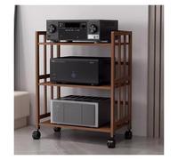 Support HiFi à 4 niveaux - Étagères réglables pour CD/tourne-disque, récepteur, console de jeux TV, projecteur - Unité Sto pour la maison et le bureau