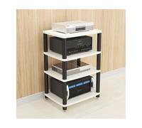 Support HiFi moderne 1/2/3/4 niveaux AV Ma - Étagère d'angle en bois pour lecteur CD Ste Home Cinéma Meuble TV (blanc, 60 x 48 x 86 cm) - Design élégant et fonctionnel.