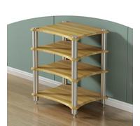 Support HiFi pour imprimante, Support multimédia à 2, 3 ou 4 Niveaux, Meuble TV d'angle, étagères d'angle en Bois, Meuble stéréo Moderne, Armoire de Rangement multimédia Robuste (3 Niveaux)