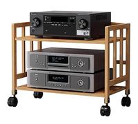 Support HiFi réglable en hauteur - Étagère TV Ma à 5 niveaux pour lecteurs DVD et disques vinyles - Meuble Sto moderne et rack (80 x 38,1 x 53,1 cm) - Sk & Functal